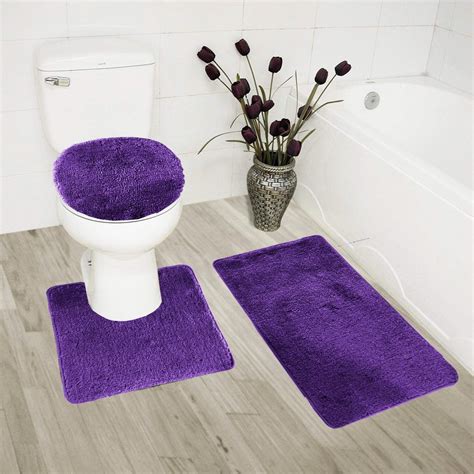From 10. . Purple bathroom rugs